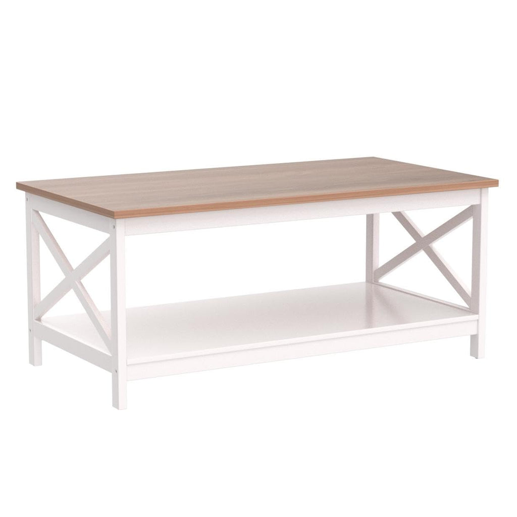 White Farmhouse Coffee Tables with Storage