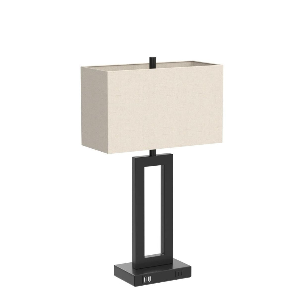 22" Table Lamp Set of 2, Modern Nightstand Lamp with 2 USB Ports