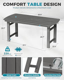 7-Piece HDPE Outdoor Patio Furniture Set - Dining | Grey All-Weather Resistant for Backyard, Garden & Porch