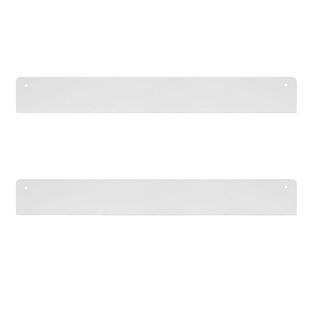 Mezzo Modern Metal Photo Display Ledge; Set of 2; 24; White; Decorative Contemporary Floating Narrow Photo Shelf Set