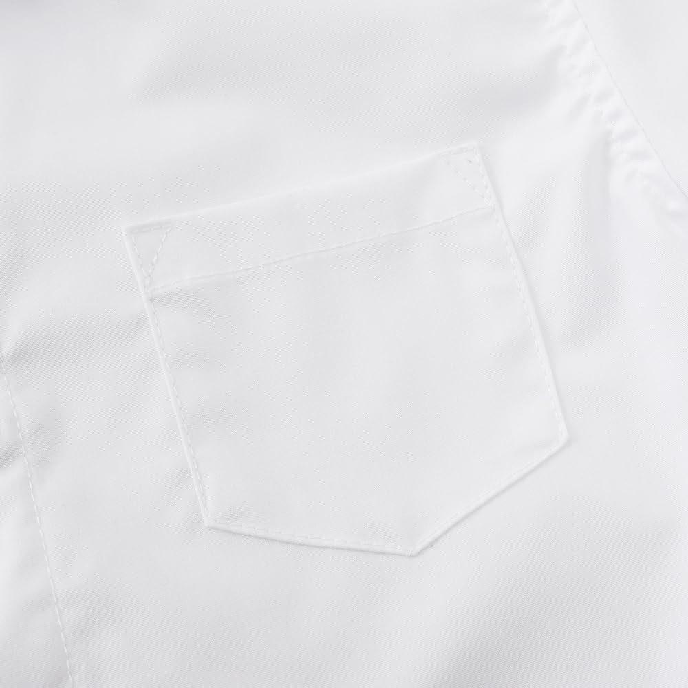 Boys Short Sleeve Dress Shirts Stretch Wrinkle Free Casual Button Down Shirts