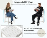 5-Piece HDPE Outdoor Patio Furniture Set - Dining | White All-Weather Resistant for Backyard, Garden & Porch