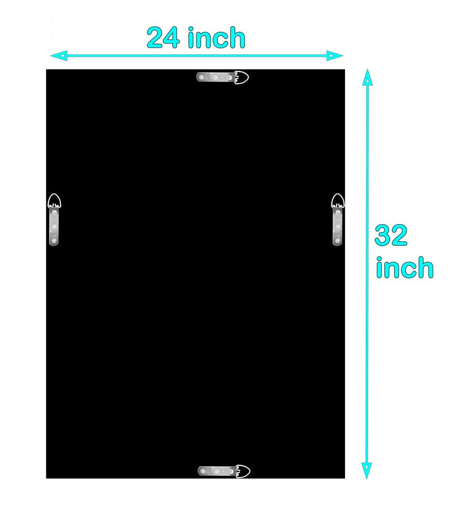 Crystal Crush Diamond Rectangle Silver Mirror for Wall Decoration 24x32inch Wall Hang Frameless Mirror Acrylic