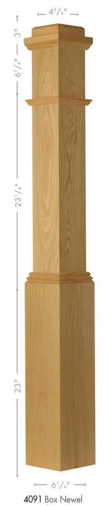 4091 Poplar Box Newel Post