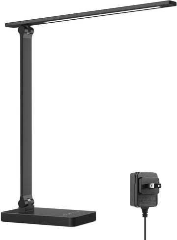 LED Desk Lamp, 9.5W 750LM Touch Desk Light, Black