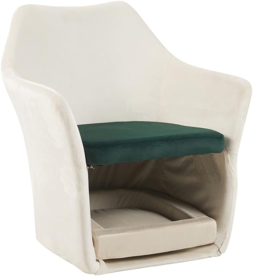 Furniture Style 2 in 1 Pet Friendly Mid Century Modern Accent Chair Soft Fabric Upholstered Leisure Armchair Bedroom
