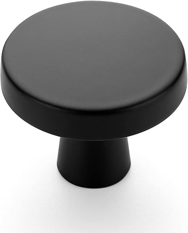 40 Pack 1-1/4 Inch Kitchen Cabinet Knobs Solid Round Dresser Drawer Knobs Matte Black Dresser Knobs Simple Cabinet