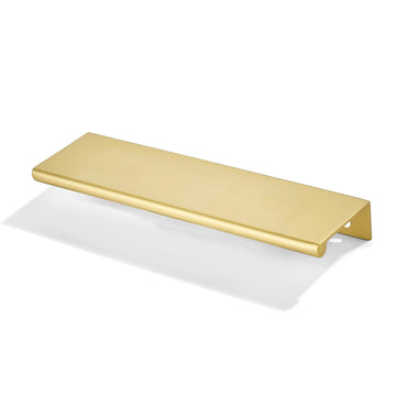 10 Pack 5 inch(128mm) Hole Center Brushed Gold Finger Edge Pulls Drawer pulls Matte Gold Finger Edge Pull Solid Zinc