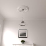 Cole Ceiling Medallion, 25 3/8"OD x 3 3/8"ID x 1 3/8"P (Fits Canopies up to 9 1/8"), Factory Primed