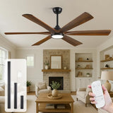 Savey'Sley 60" Ceiling Fan with LED Light and Remote - Gray