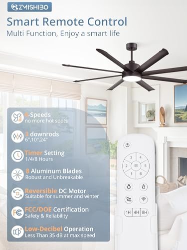 ZMISHIBO 72 Inch Oil Bronze Ceiling Fan - Image 3