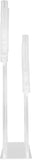 4-Piece Acrylic Candelabra Set, 10 Arms Clear Candlestick Holder with Rectangular Base LED Candles
