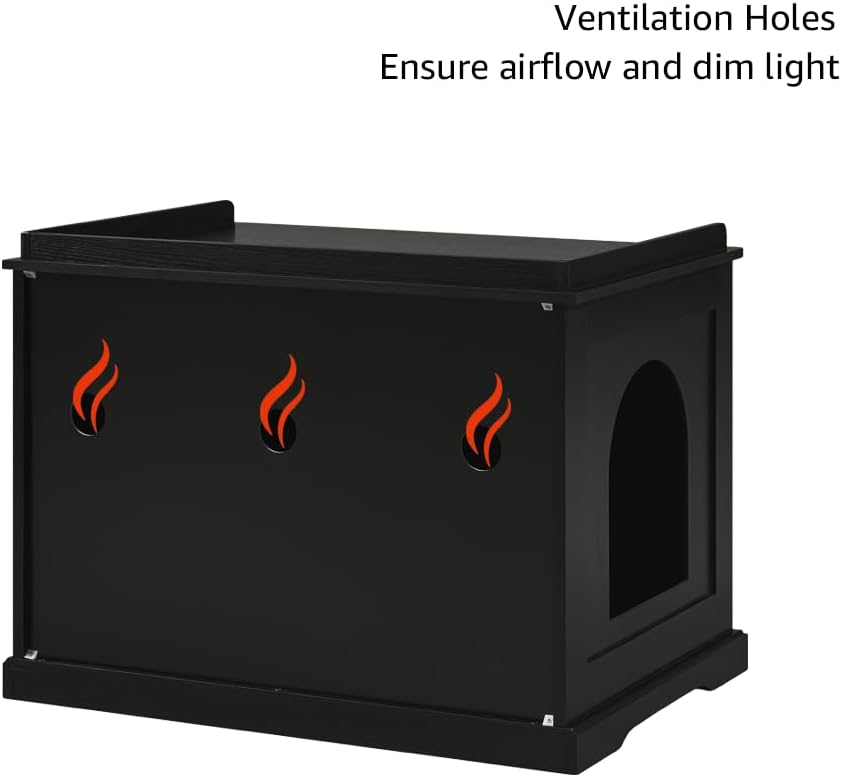 Cat Litter Box Enclosure Furniture, Hidden Litter Box Cover