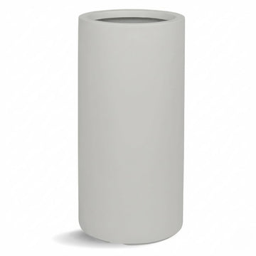 19.5" H x 9.8" D Premium Tubo Fiberstone Planter - Light French Gray