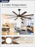 Fanbulous 72" Ceiling Fan with LED Light and Remote - Classic Black