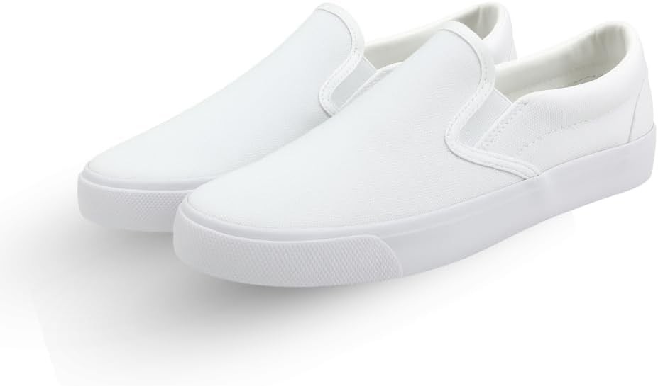 Kid's Classic Slip-On Shoes Canvas Sneakers Faux Leather Dress Boys & Girls