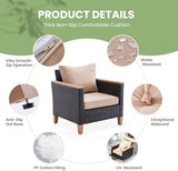 7-Piece Wicker Outdoor Patio Furniture Set - Conversation | All-Weather Resistant for Backyard, Garden & Porch