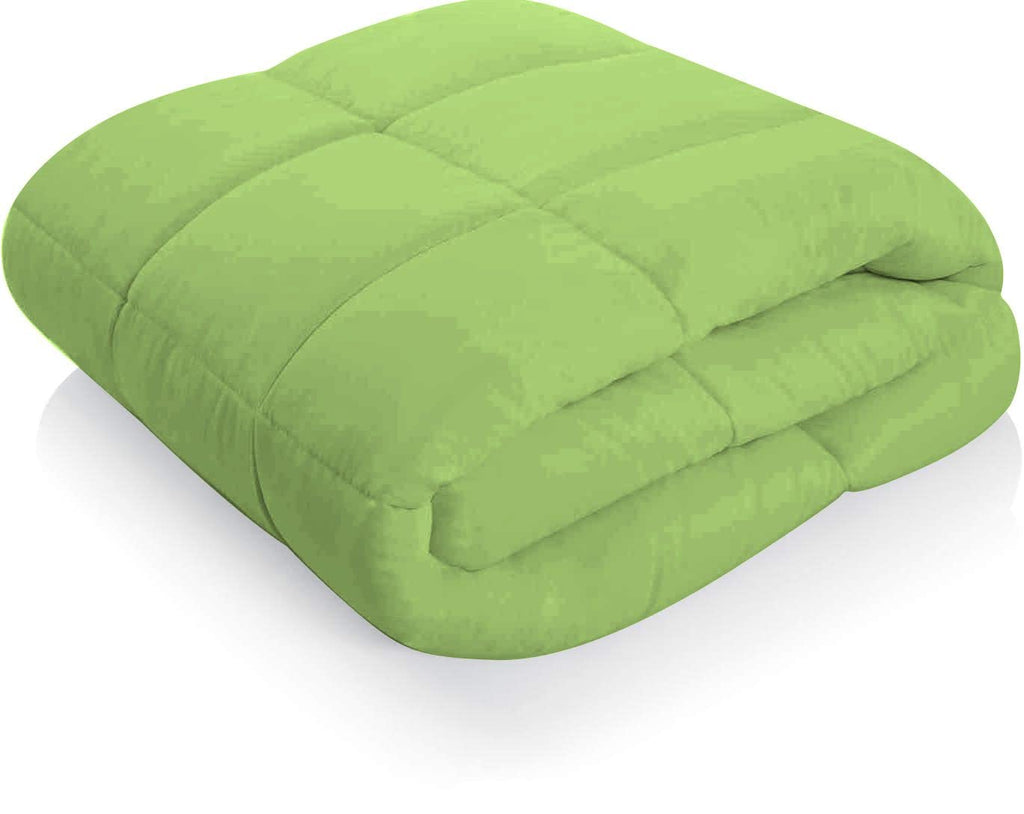 Oversized Super King Size 1000 Thread Count | 550 GSM Fiber Fill | Solid Sage Down Alternative 3 Piece Box Design