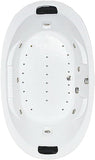 84 in. x 46 in. Acrylic Oval Drop-In Combination Bathtub with Center Drain in White - Includes 12.5 Amp In-Line Heater