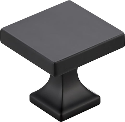 Matte Black Square Cabinet Knobs for Cabinets and Drawers - Kitchen Hardware, 30 Pack