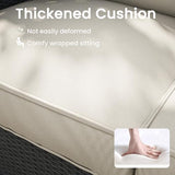 7-Piece Rattan Outdoor Patio Furniture Set - Conversation | Beige with Thick Cushions for Patio, Garden & Porch