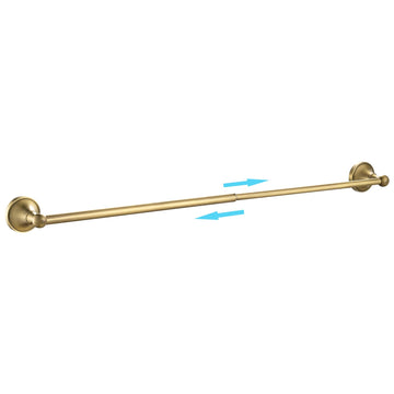 Antique Brass Towel Bar, Adjustable Towel Holder Rod Brass Towel Rack Bathroom Accessories Wall Mount