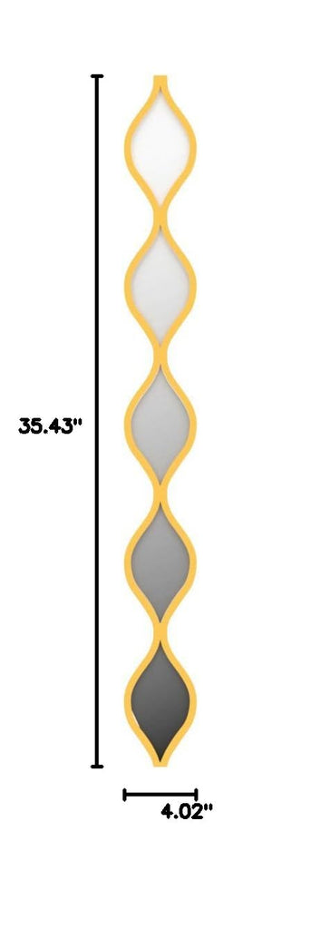 6 Pcs Acrylic Teardrop Mirror Wall Decor, Boho Wall Art, Gold Edge