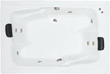 72 in. x 54 in. Acrylic Rectangular Drop-In Whirlpool Bathtub with Center Drain in White