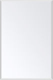 Frameless Bathroom Mirror for Wall, Rectangle Beveled Edge Mirror for Over Sink, Tempered Glass, Shatterproof, Hangs