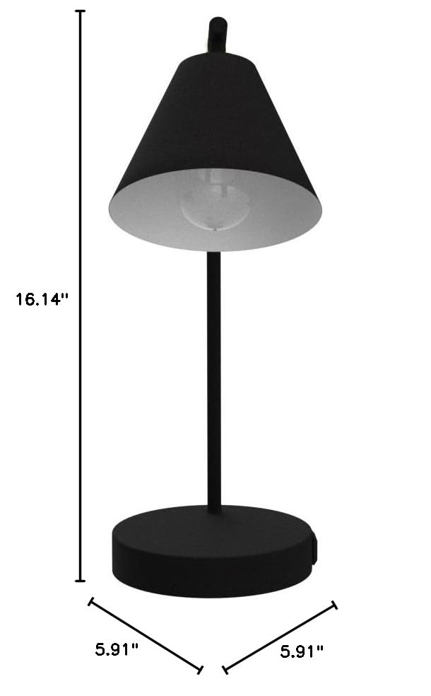 Industrial Dimmable Desk Lamp with 2 USB Charging Ports AC Outlet, Touch Control Bedside Nightstand Reading Lamp