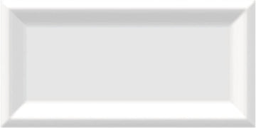 Excelsior White Reverse Beveled Ceramic Subway Wall Tile 3x6 Matte, Kitchen Backsplash, Bathroom Shower, Wall Accent