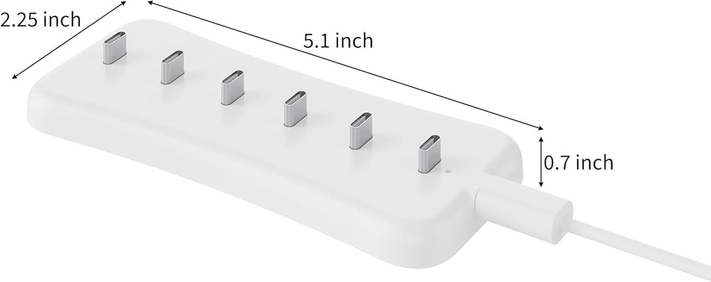 Under Cabinet Lighting Charging Station,6 Type-c Charging Ports 2Pack