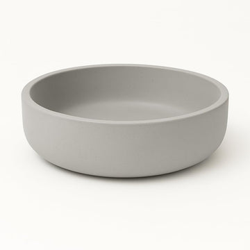 Concrete Succulent Pot Bowl, Modern Decor, Gift, Wedding/Shower Favor, Candle Vessel, 6 in, Cement Gray, Without - Set of 3