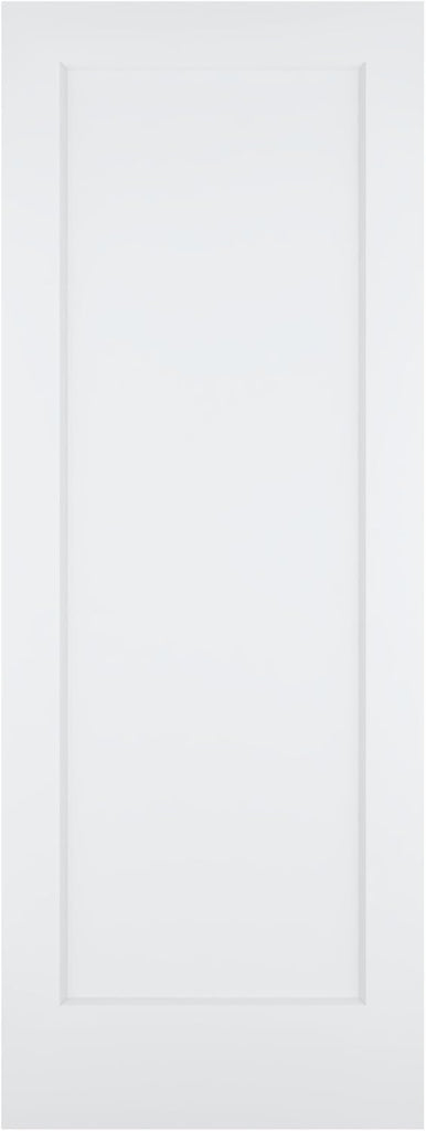 30"x80" 1-Panel Shaker Style White Primed Hollow Core Interior Molded Door Slab, NOT Pre-drilled and NOT Included