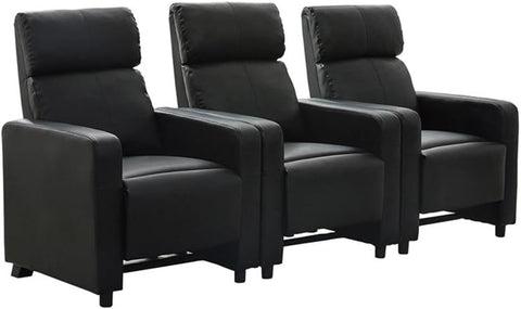 Toohey 3-Piece Theater Seating (3R), Black A120-B0BZW2744Q