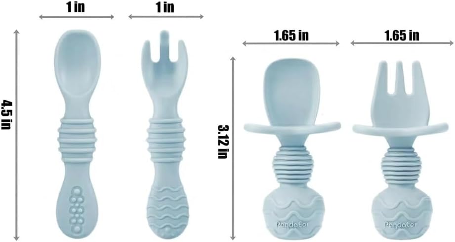 9 PCS Silicone Baby Feeding Set, Suction Plate & Utensils