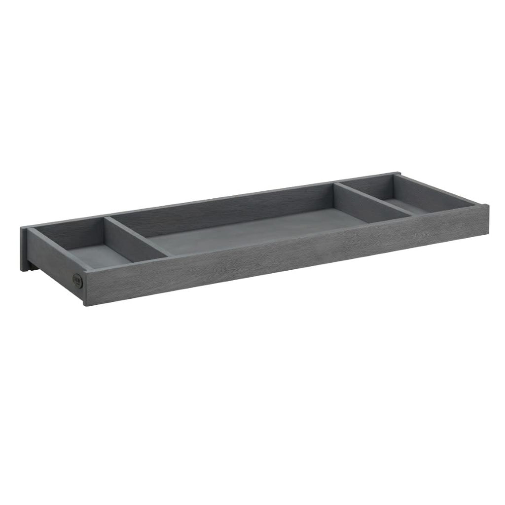Premium Changing Topper for 6-Drawer Dresser, Wire Brush Multi-Tone Gray Finish