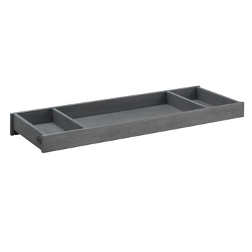 Premium Changing Topper for 6-Drawer Dresser, Wire Brush Multi-Tone Gray Finish