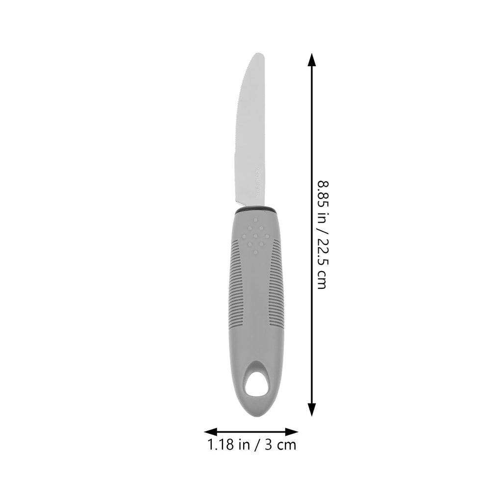 Adaptive Utensils Set for Elderly Anti-Shake Tableware with Wide Handles Fork Spoon Cutter for Hand Tremors Arthritis