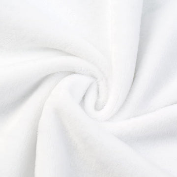Fabric Soft Plush Thin Sheer Fabric by The Yard 62" Wide Blanket, Change Station Cover, Pillow, Scarf (White, 1 Yard)
