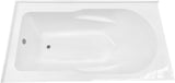 VTAM6032L21TS 60-Inch Acrylic 2-Wall Corner Alcove Tub with Left Hand Drain, White