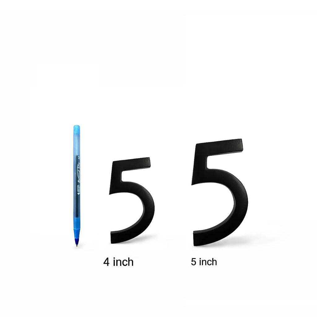5 Inch Magnetic Solid Aluminum Address Number for Outdoor Use, Weatherproof House Number for Mailboxes and Metal