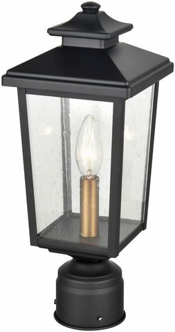 Eldrick - 1 Light Outdoor Post Lantern-14.38 Inches Tall and 5.75 Inches Wide