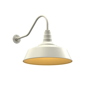 Dusk to Dawn | Redondo Barn Light | Outdoor Wall Mounted | 20 inch Dome | 23 inch Gooseneck | Large Farmhouse