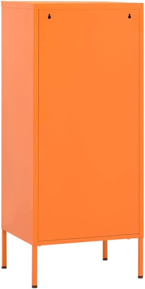 3-Drawer Metal Storage Cabinet, Modern Orange Accent Chest with Smooth Ball-Bearing Slides, Sturdy Steel Organizer