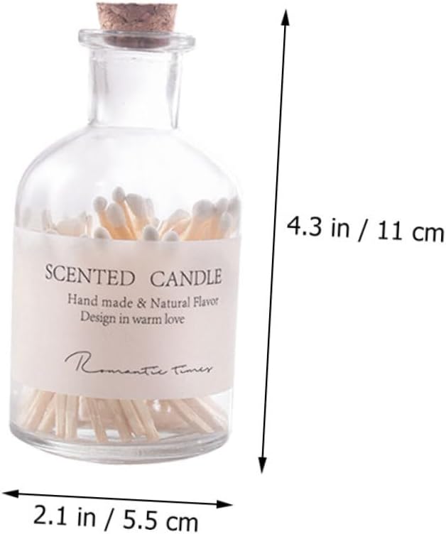 Aroma Candle Match Jar Set Decorative Glass Matches Holder Decor Candle Lovers and Weddings