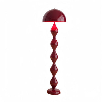 Modern Sculptural Floor Lamp, Contemporary LED Standing Light, or Reading Corner(Red)