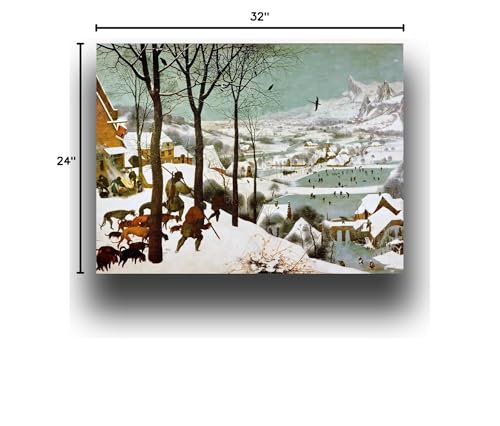 Pieter Bruegel The Elder Poster - Hunters in the Snow Print - Landscape Canvas Wall Art - Famous Painting