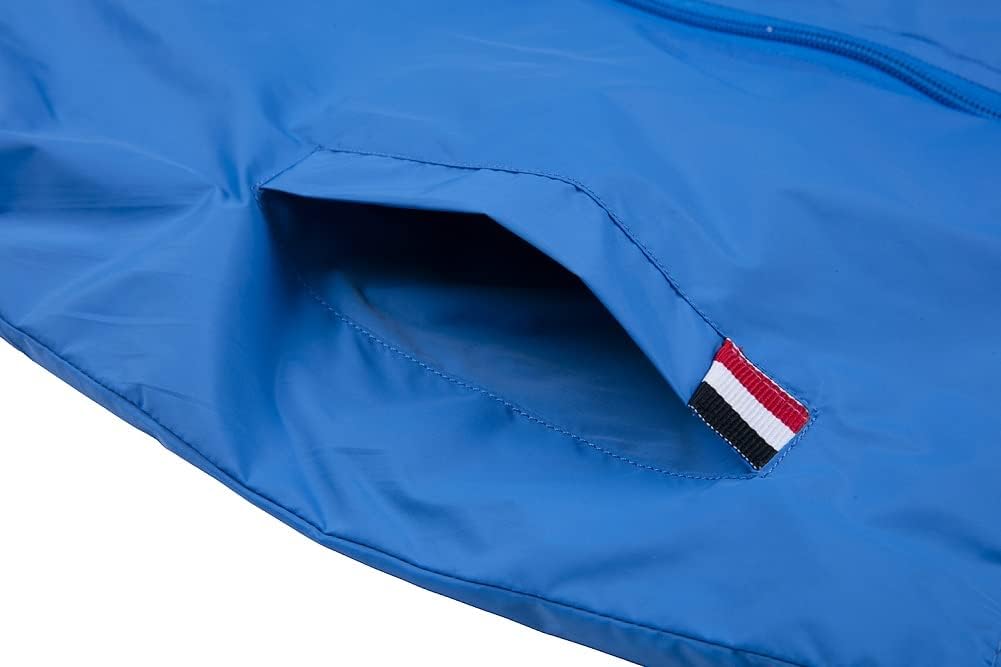 Boys Girls Lightweight Breathable Raincoat Waterproof Hooded Rain Jacket Windbreaker Easy to Fold