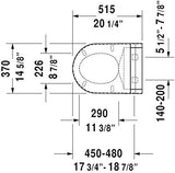 Elongated Shower Toilet Seat with Warm Water Wash, Modern White Design